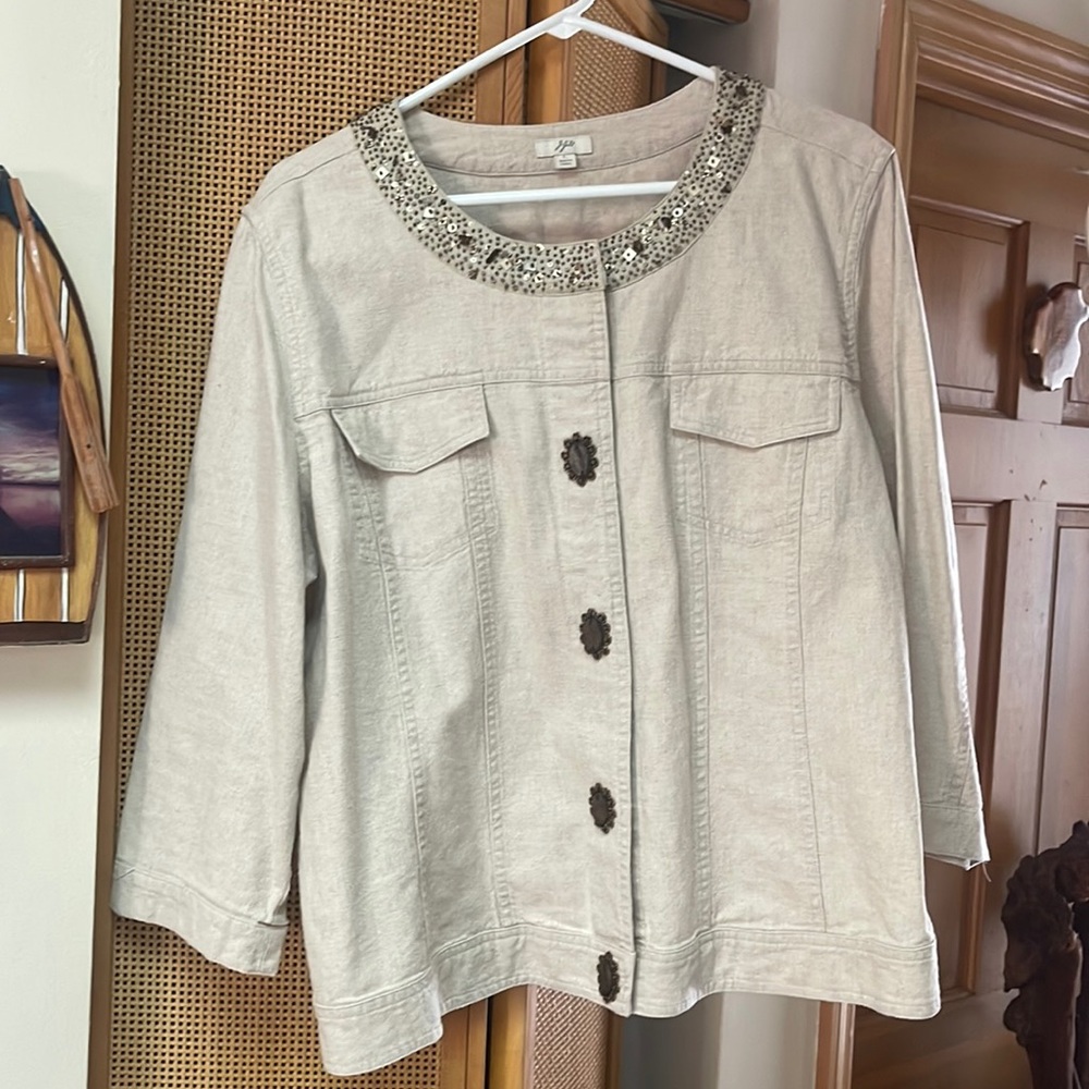 J.Jill Linen/Cotton Snap Closure